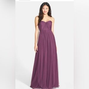 Jenny Yoo dress size 0 purple‎ tulle floor length strapless gown PERFECT 💜💜